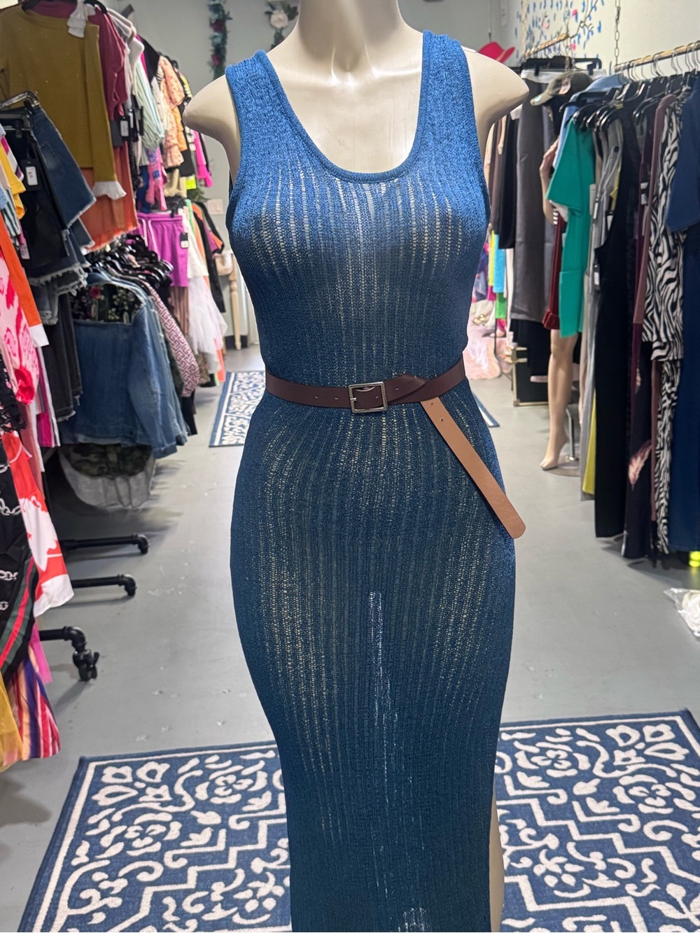Shade & Shore Sleeveless  Maxi Dress in Teal